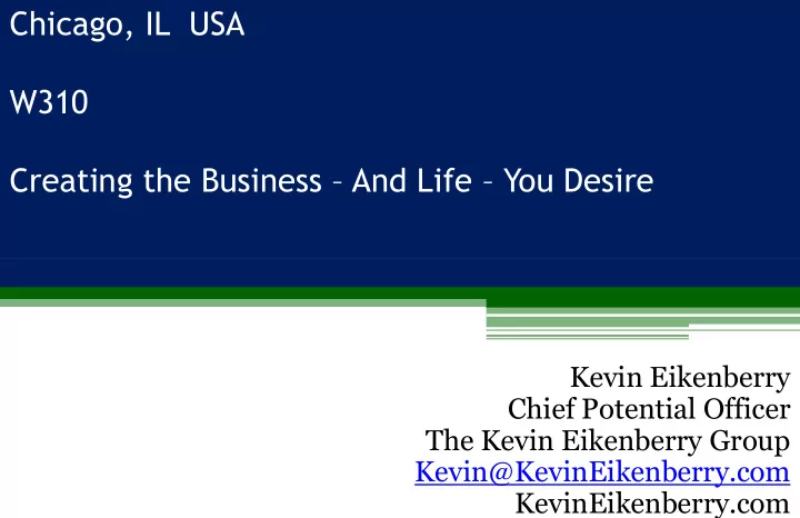 chicago il usa w310 creating the business and nd life you