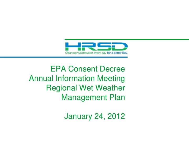 epa consent decree annual information meeting regional