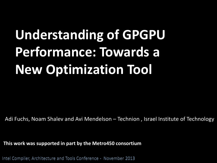 performance towards a new optimization tool
