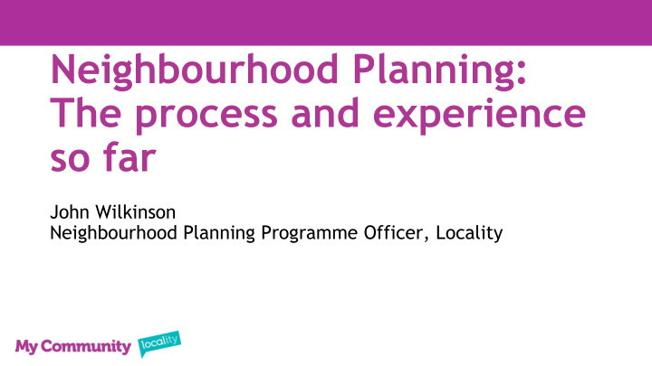 neighbourhood planning