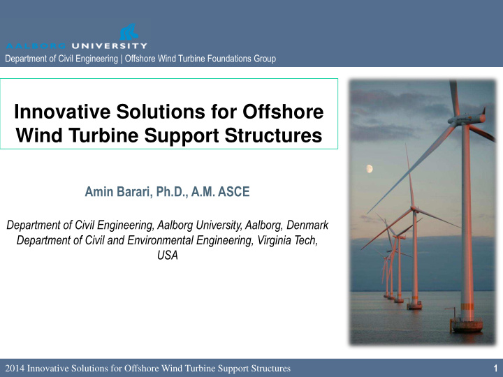 innovative solutions for offshore wind turbine support