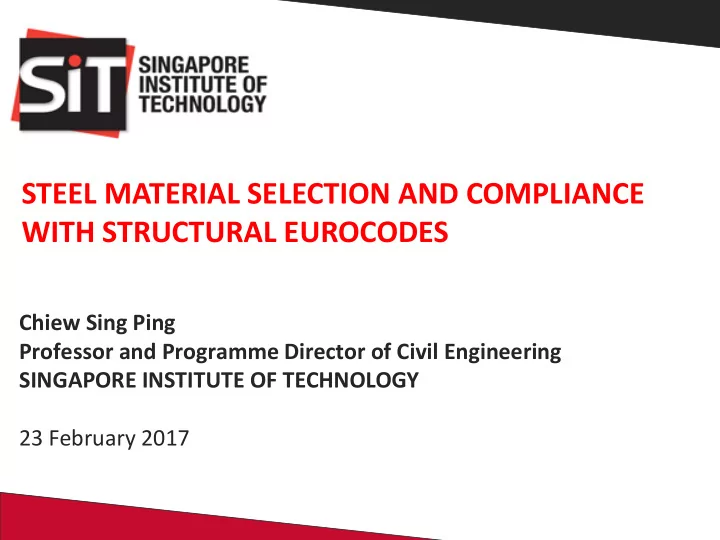 steel material selection and compliance