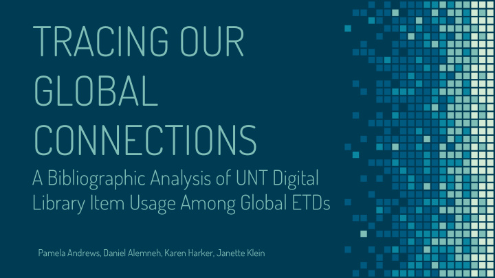 tracing our global connections