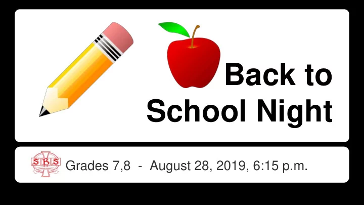 back to school night