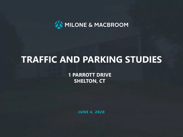 traffic and parking studies