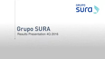 Results Presentation 4Q 2016  DISCLAIMER The forward-looking statements contained herein are based