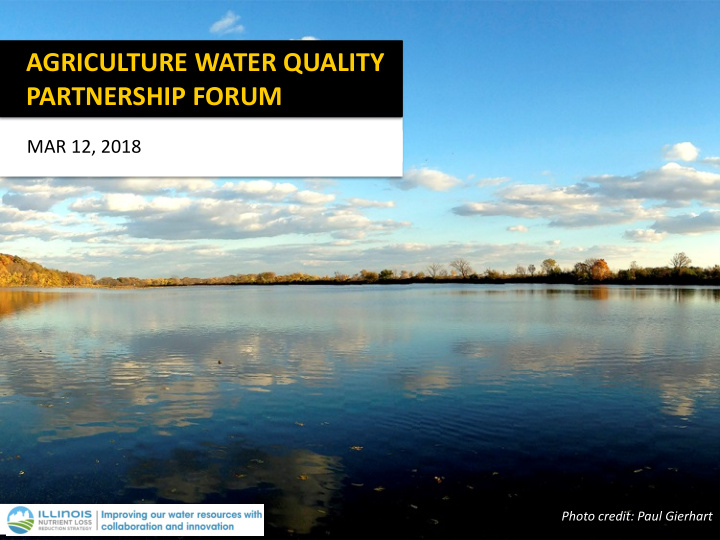 agriculture water quality partnership forum