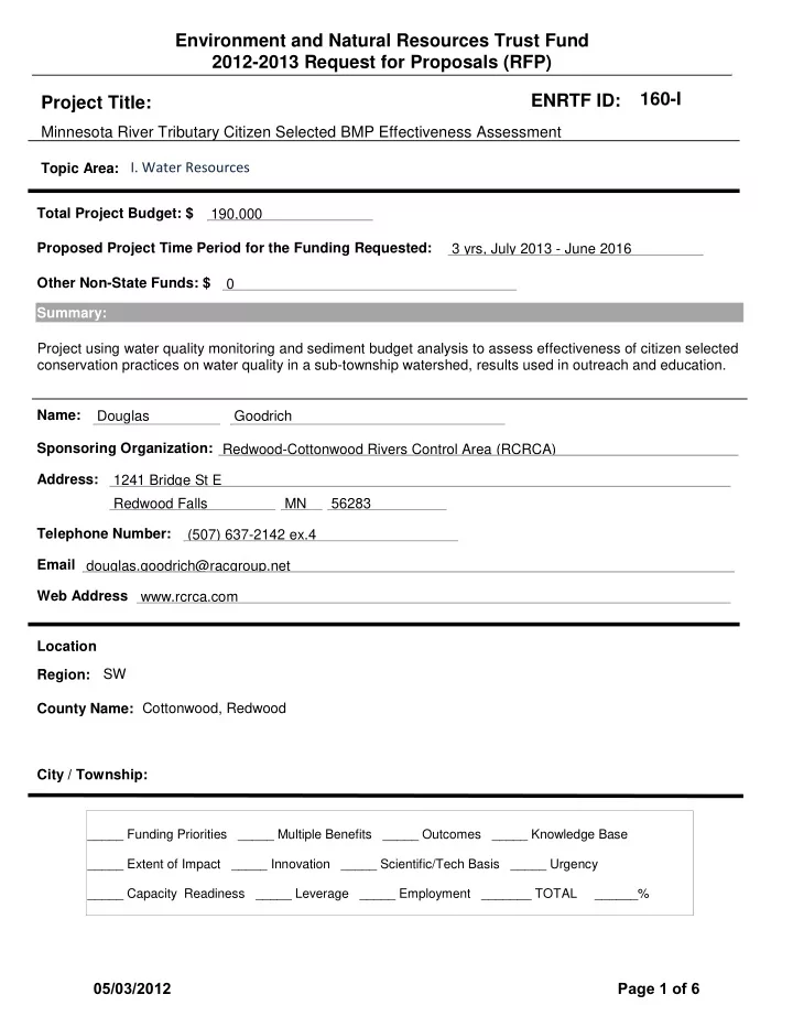 environment and natural resources trust fund 2012 2013