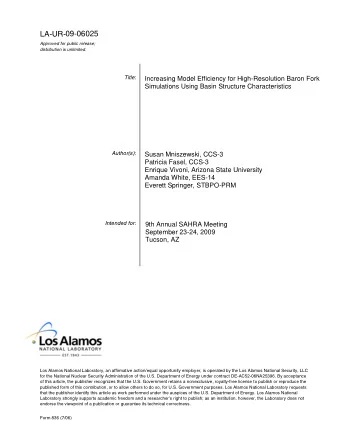 09-06025  LA-UR-  Approved for public release;  distribution is unlimited.  Title:  Increasing