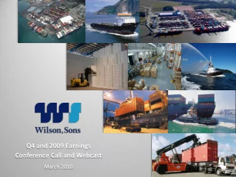 Q4 and 2009 Earnings  Conference Call and Webcast  March 2010  Legal Advice This presentation