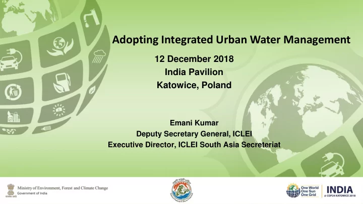 adopting integrated urban water management