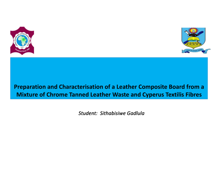 preparation and characterisation of a leather composite