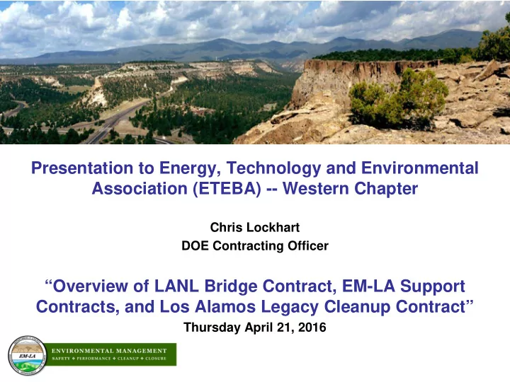 presentation to energy technology and environmental