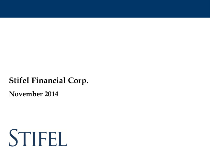 stifel financial corp