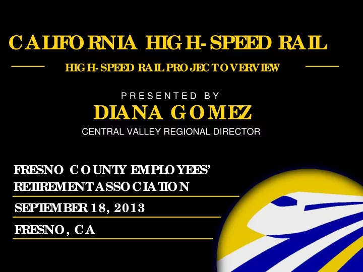 cal if ornia high spe spe e d rail cal if ornia high e d