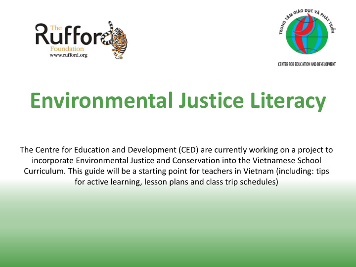 environmental justice literacy