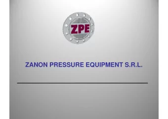 ZANON PRESSURE EQUIPMENT S.R.L.  INTRODUCTION  The companys activity is designing and
