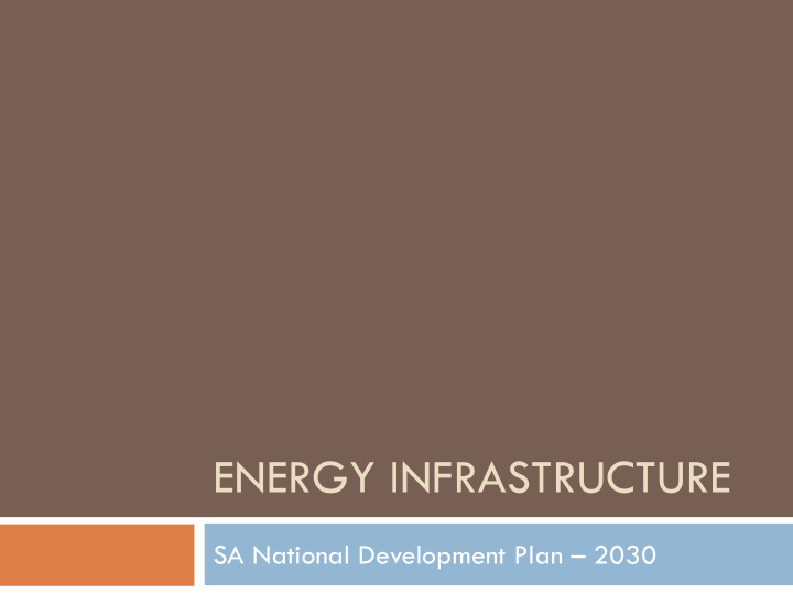 energy infrastructure