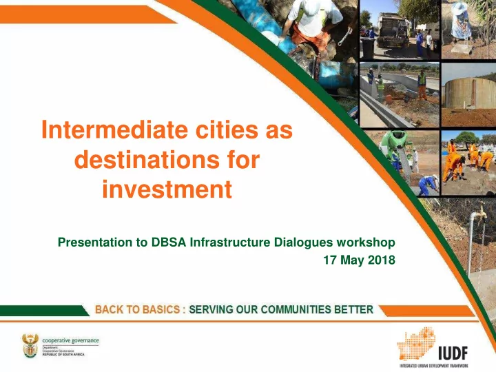 intermediate cities as destinations for investment