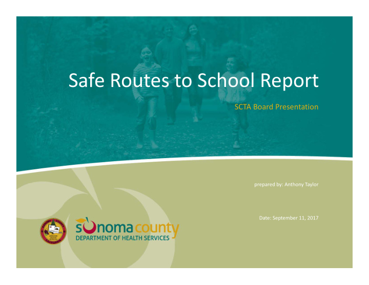 safe routes to school report