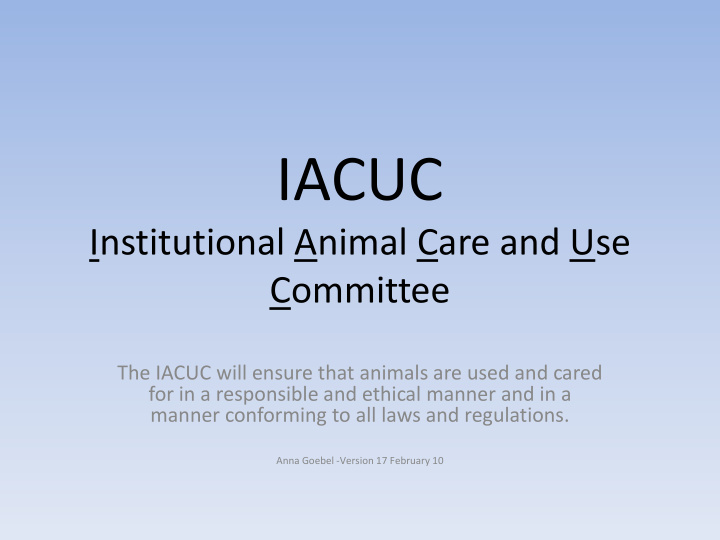 iacuc