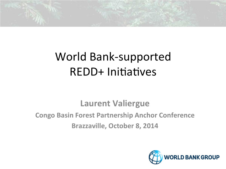 world bank supported redd ini7a7ves