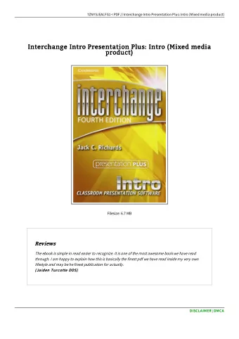 Interchange Intro Presentation Plus: Intro (Mixed media  Interchange Intro Presentation Plus: Intro