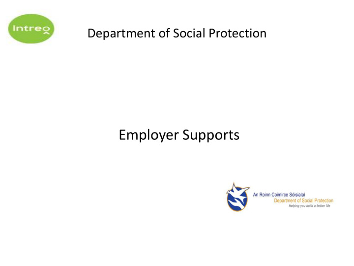 employer supports dsp income support for people has