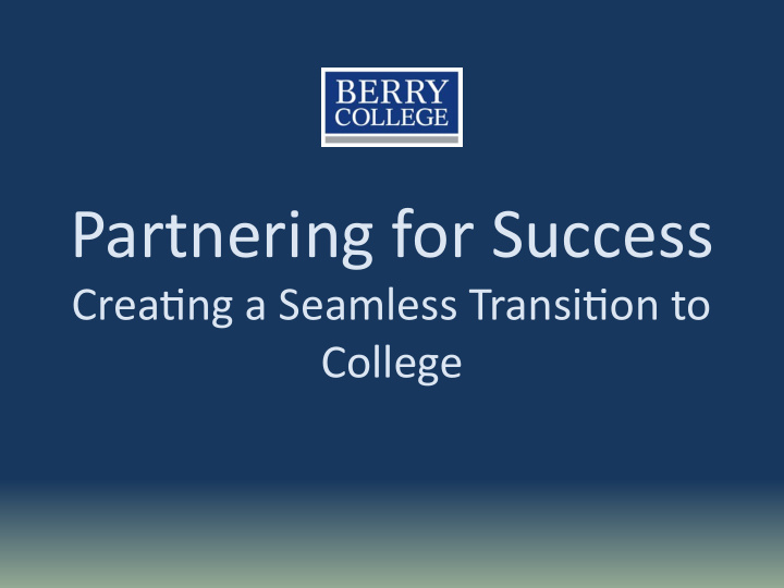 partnering for success