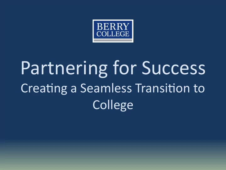 partnering for success