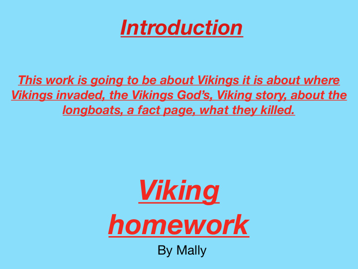 viking homework