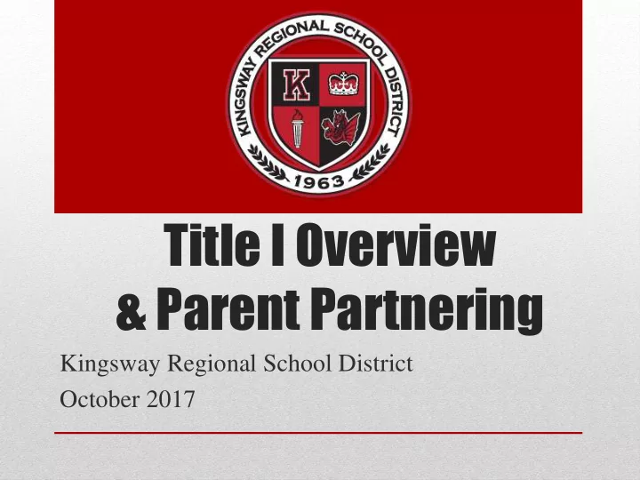 title i overview