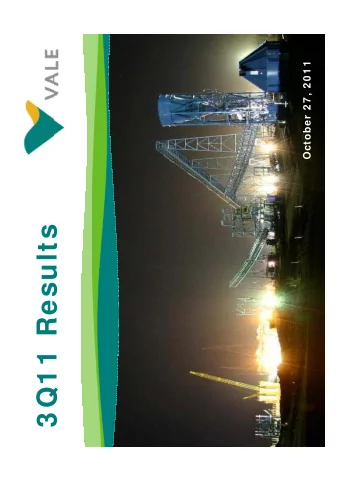 3 Q1 1  Results  3 Q1 1  Results  1  Disclaimer  sc a  e  This presentation may include