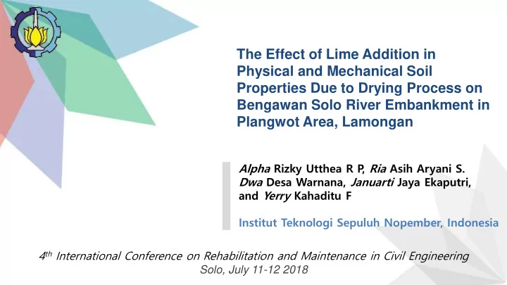 the effect of lime addition in