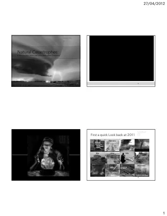 Natural Catastrophes:  Is this the New Norm and other often asked Questions  and inadequate