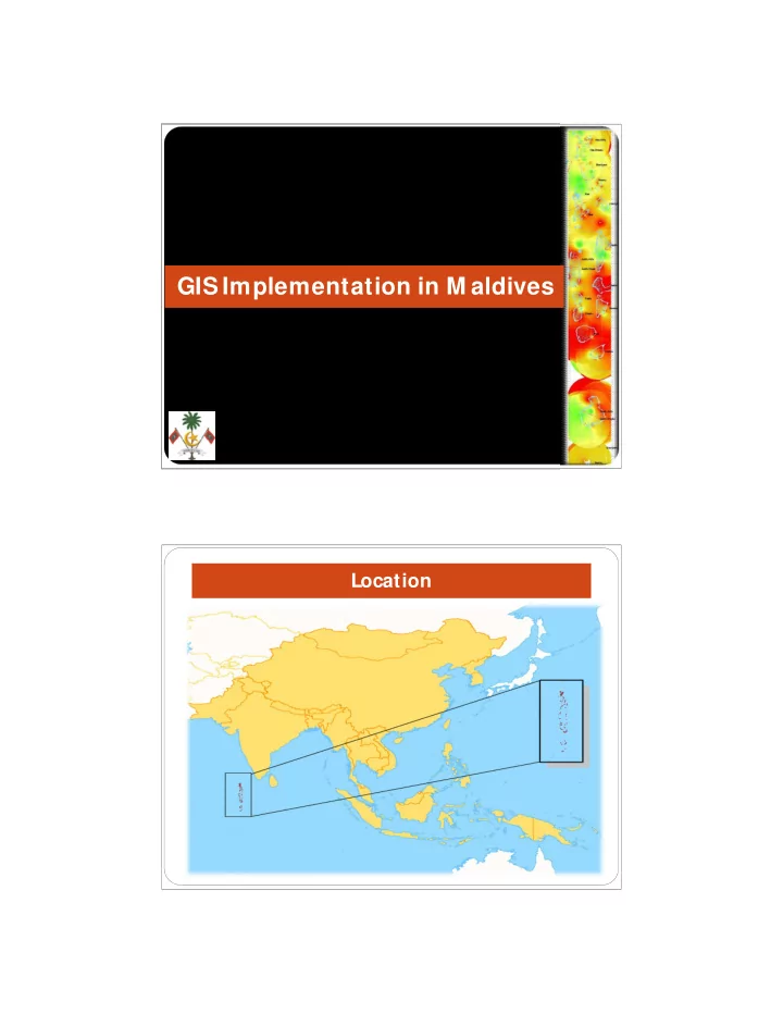 gis implementation in m aldives