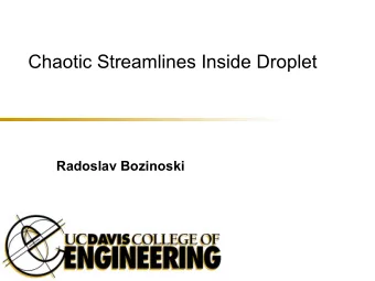 Chaotic Streamlines Inside Droplet  Radoslav Bozinoski  System   Neutrally Buoyant   External