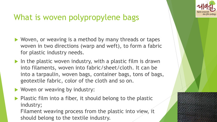 what is woven polypropylene bags