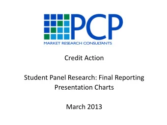 Presentation Charts  March 2013  Objectives  To evaluate understanding of financial support and