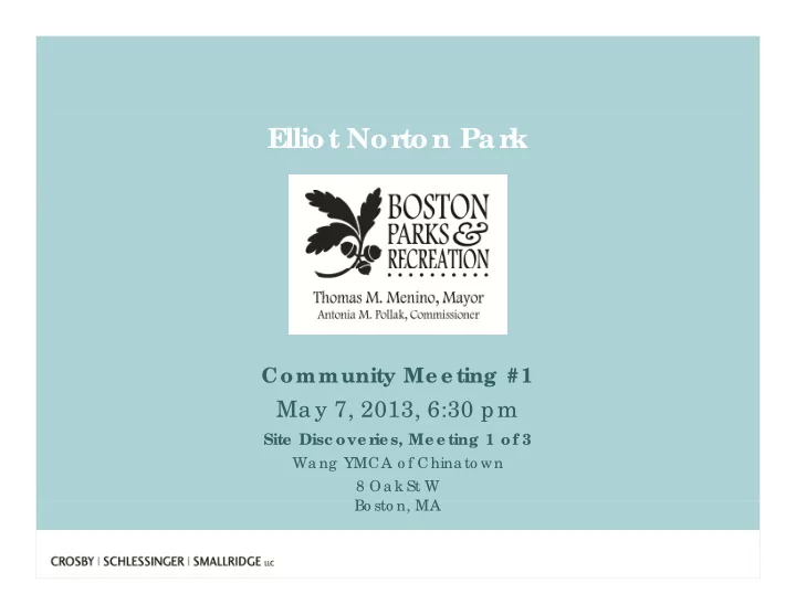 e lliot norton pa rk
