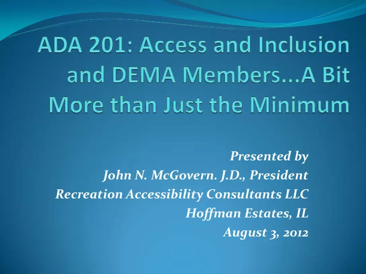 recreation accessibility consultants llc