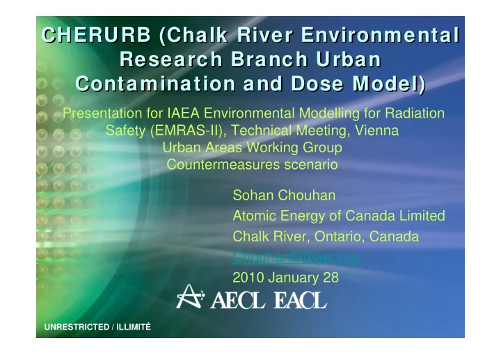 cherurb chalk river environmental cherurb chalk river