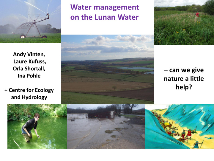 water management on the lunan water