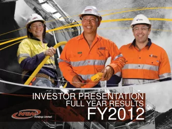 FY2012  DISCLAIMER AND IMPORTANT NOTICE  2  Information,  including forecast financial information