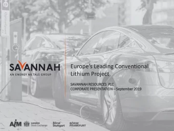 Europes Leading Conventional  Lithium Project  A N  E  E N ER  ERGY M  Y M E TALS  LS G  G ROUP