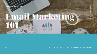 Email Marketing  101  01 GETTING STARTED WITH EMAIL MARKETING  What to Expect  Vivant Ideas | 2020