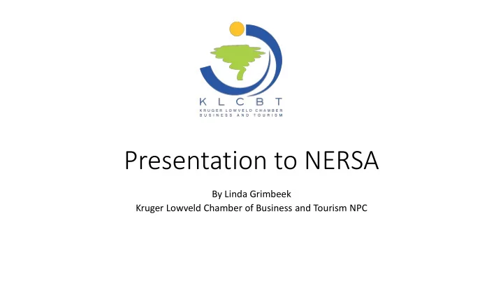 presentation to nersa