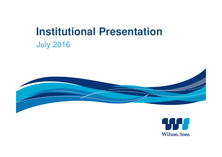 institutional presentation