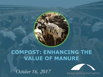 October 16, 2017  Sustainable  Conservation  helps California  thrive by uniting  people to solve