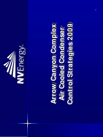 Control Strategies 2009  Arrow Canyon Complex  Air Cooled Condenser  2  Harry Allen  Arrow Canyon